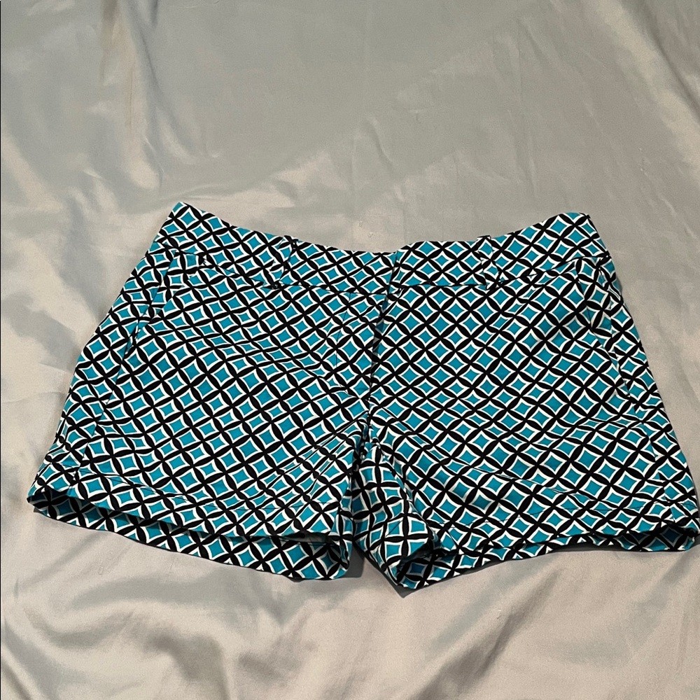 Ann Taylor Blue and Black High Waist Shorts women size 6
